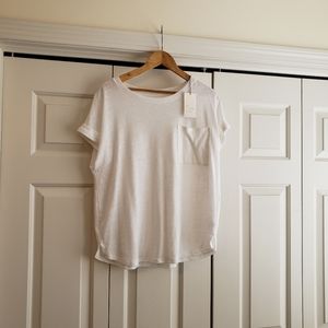 NWT white pocket tshirt